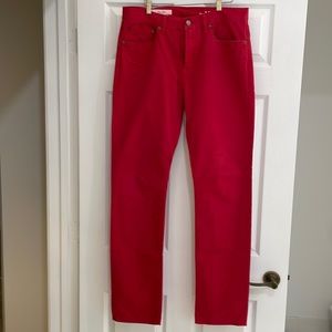Gap 1969. For the holidays look sharp , slim straight jeans in red 32/34